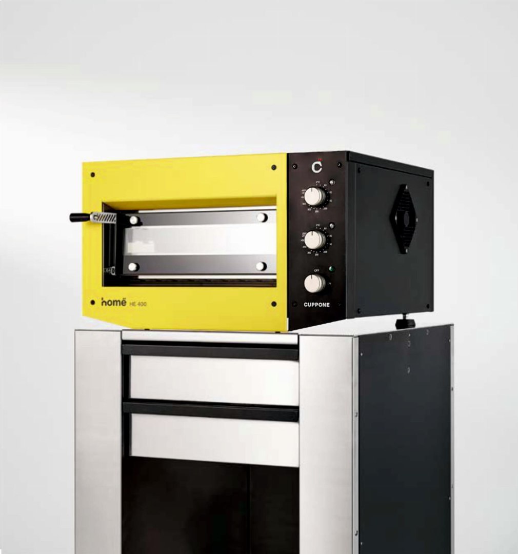 Piec do pizzy jednokomorowy manualny 400x400 mm Żółty Resto Quality HE400/1 TM/FY